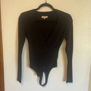 Madewell Black Long Sleeve bodysuit